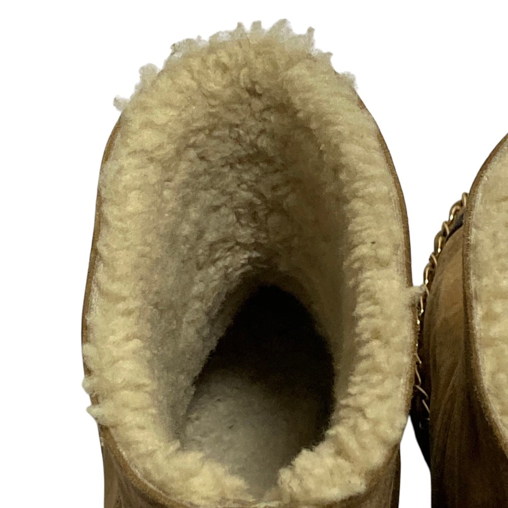 シャネル ムートンショートブーツ