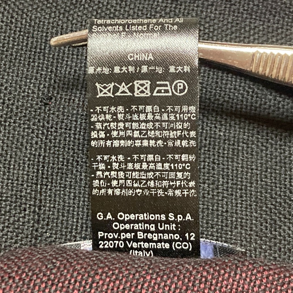 エンポリオアルマーニ ロゴインターシャ フリンジマフラー