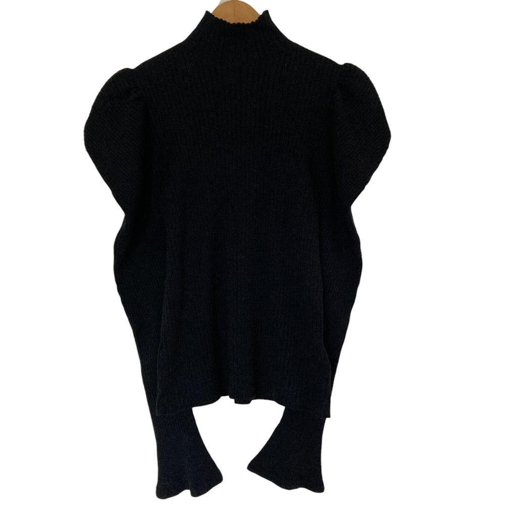 ハーリップトゥ Volume Sleeve Rib Knit ハイネックニットトップス