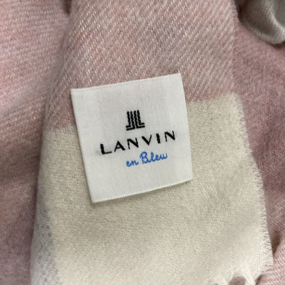 ランバン カシミヤブレンドチェックマフラー