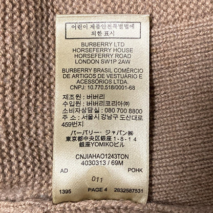 バーバリー カシミヤブレンドウールニットセーター