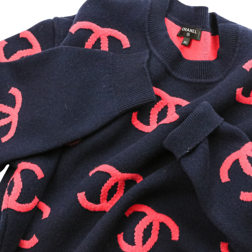 シャネル 21P カシミヤブレンドクロップドニットセーター