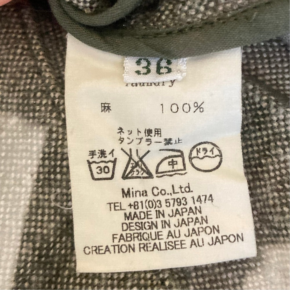 ミナペルホネン リネンクロップドパンツ