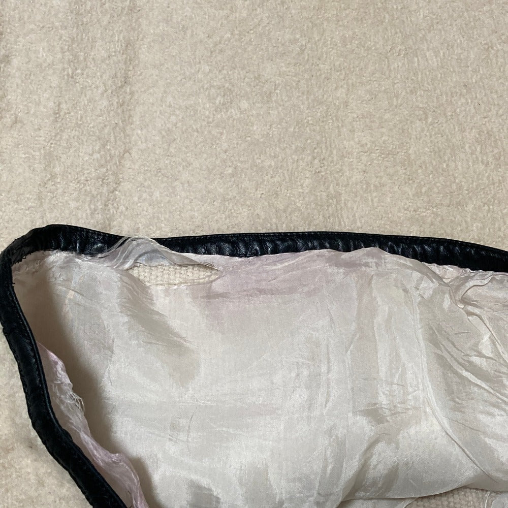 プラダ レザートリム ツイードワンピース