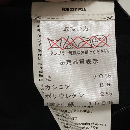 フェンディ カシミヤブレンド ラムレザー切替 ワンピース