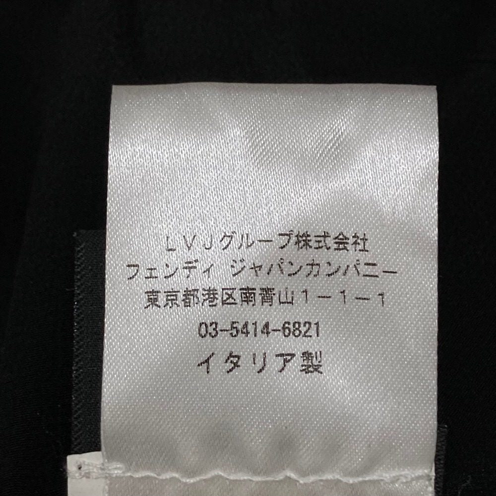 フェンディ カシミヤブレンド ラムレザー切替 ワンピース