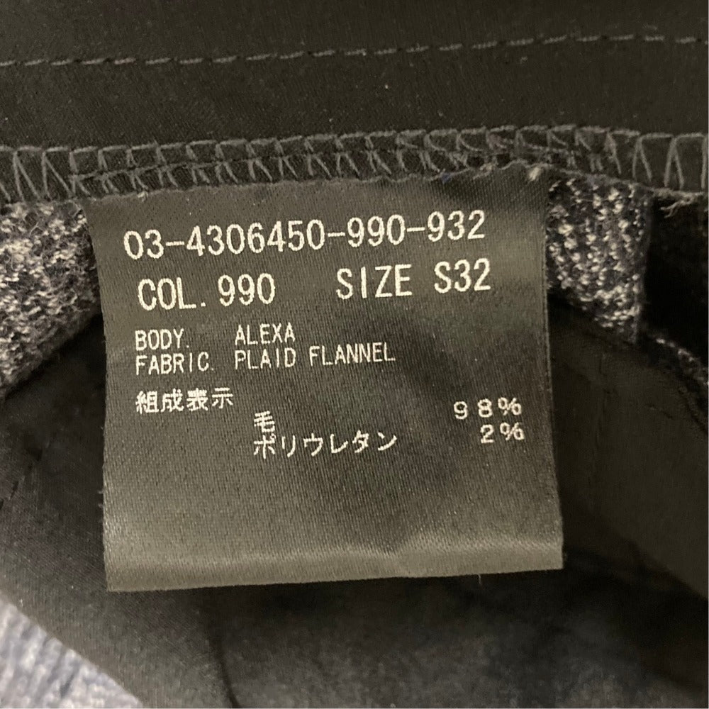 セオリーリュクス PLAID FLANNE ALEXA ストレートパンツ
