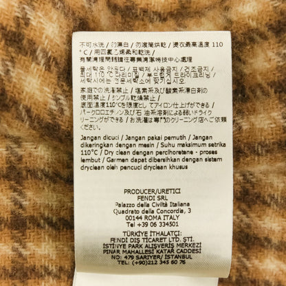 フェンディ ウールブレンドフード付きケープ