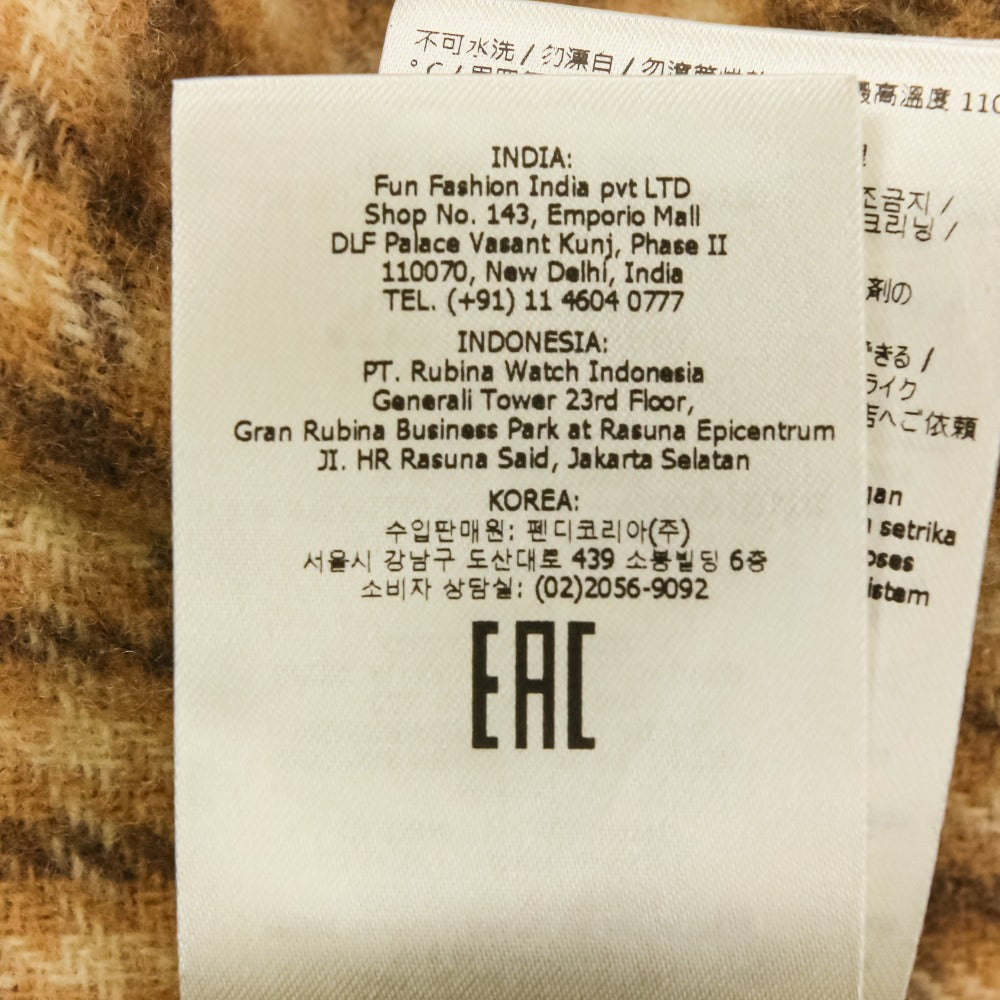 フェンディ ウールブレンドフード付きケープ