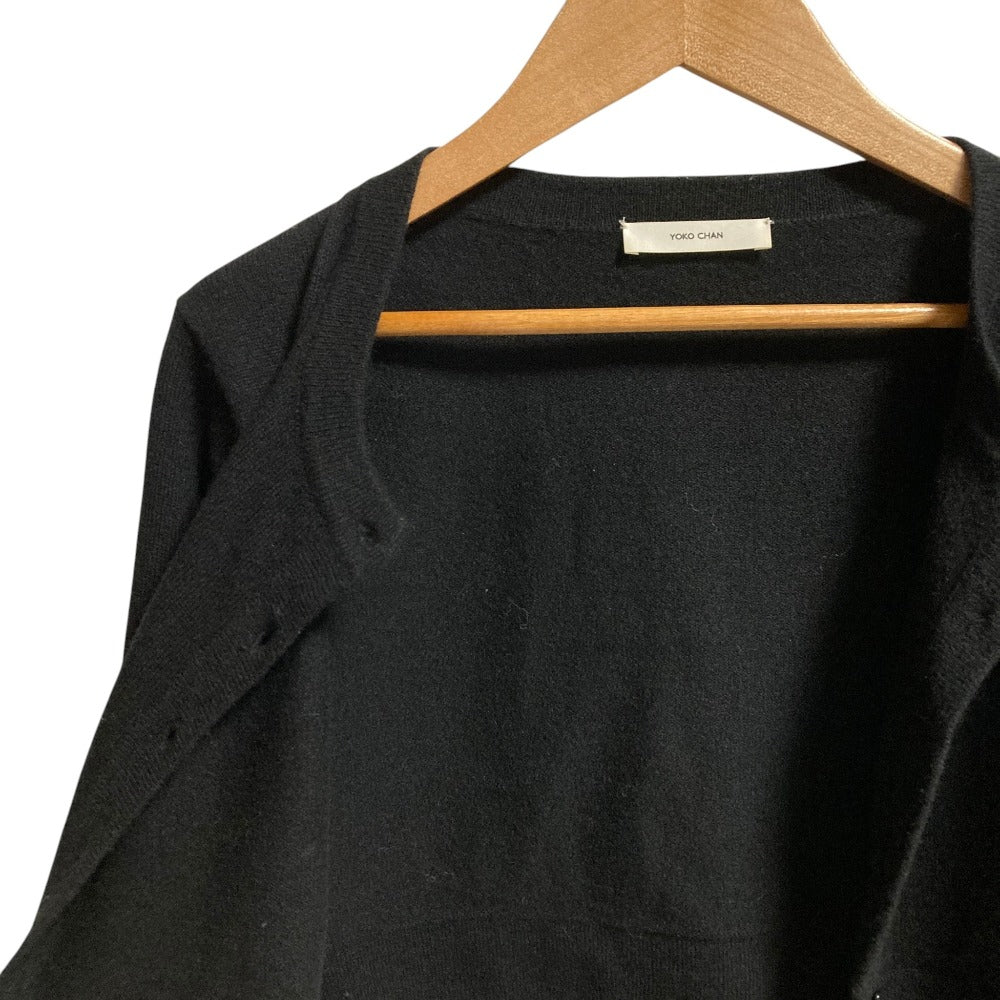 ヨーコチャン カシミヤクロップドカーディガン