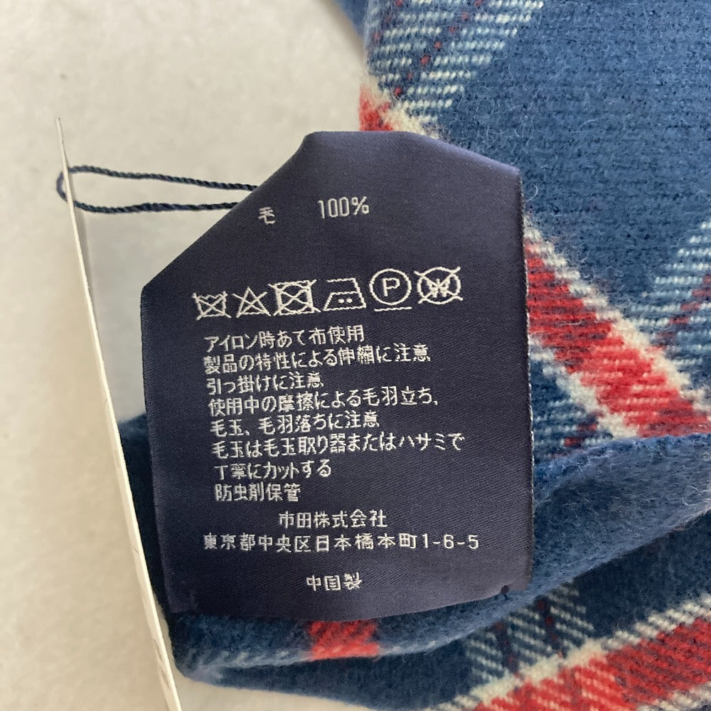 ラルフローレン チェック フリンジ ウールストール