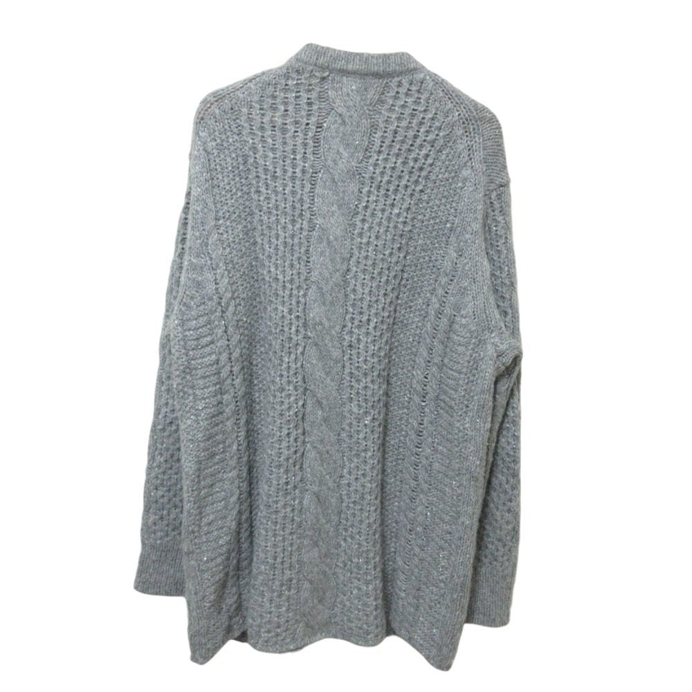 エブール スパンコールアルパカニットロングカーディガン