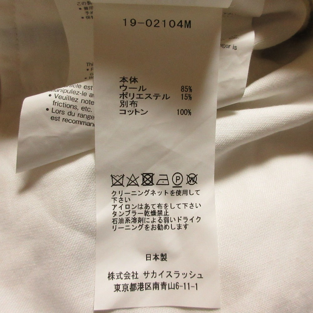 サカイ ストライプウールプルオーバーシャツ