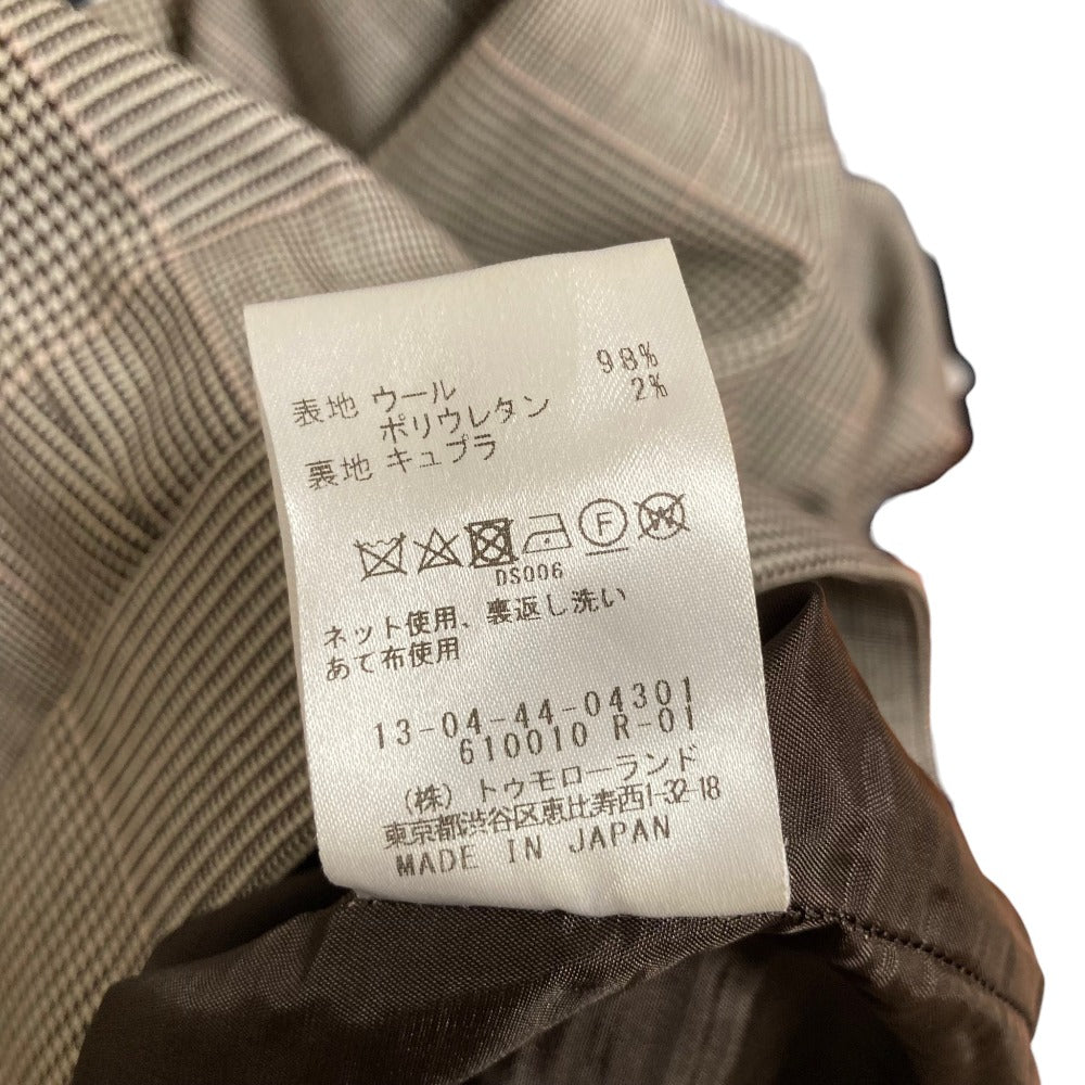トゥモローランドコレクション グレンチェックストレートパンツ