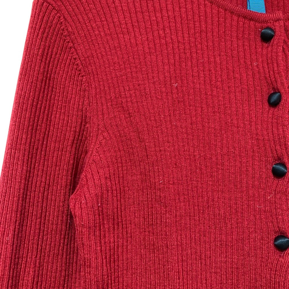 ランバンコレクション ウールペプラムリブカーディガン