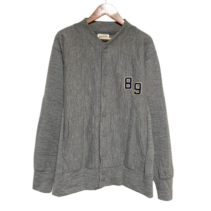 フォーティファイブアール US Moo Wool 908 Reverse Logo Stadium ウールカーディガン