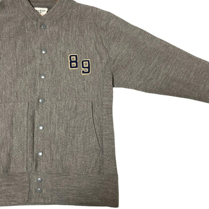 フォーティファイブアール US Moo Wool 908 Reverse Logo Stadium ウールカーディガン