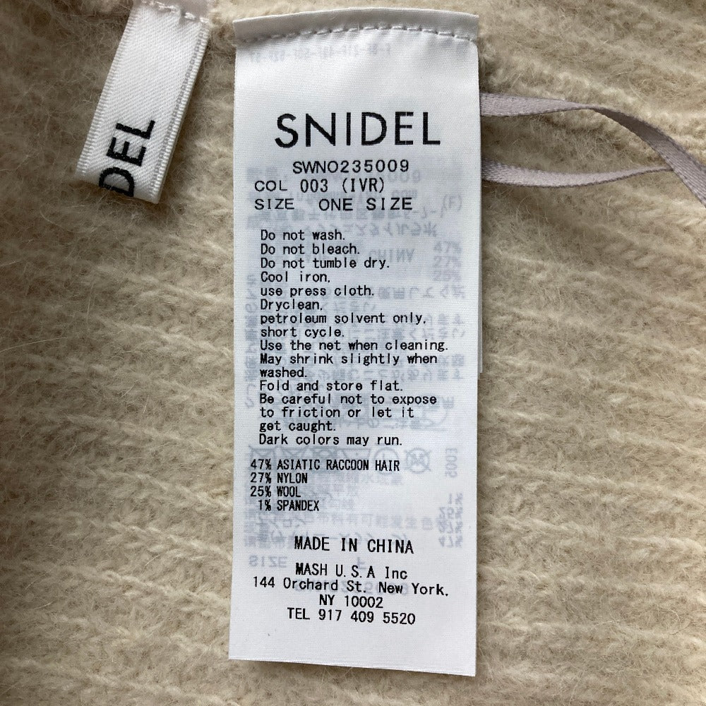 スナイデル ラクーンニットワンピース