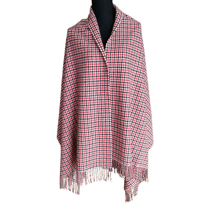 ジョシュアエリス カシミヤ 千鳥格子フリンジストール