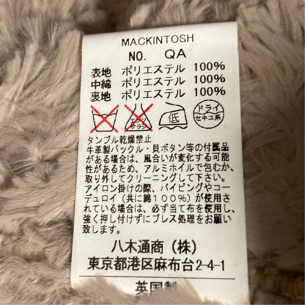 マッキントッシュ キルティングフーデッドコート