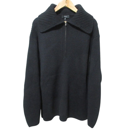 セオリー Mercer Wool Cash ハーフジップリブニットセーター