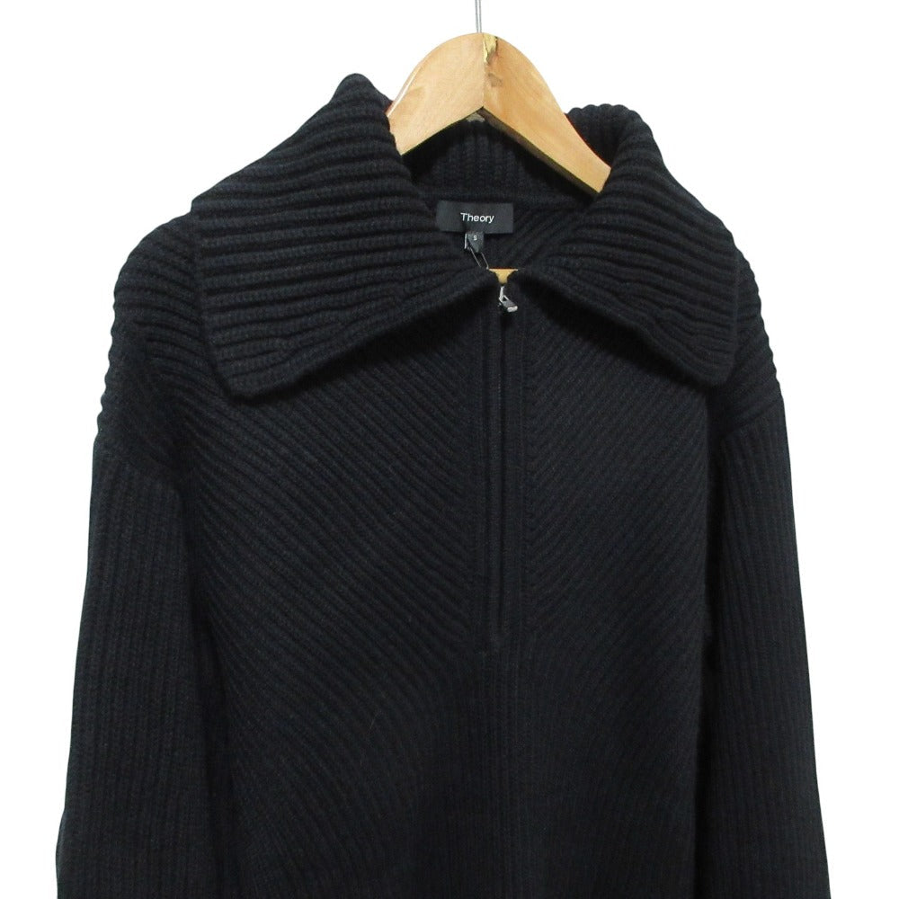 セオリー Mercer Wool Cash ハーフジップリブニットセーター
