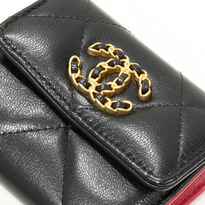 シャネル CHANEL19 スモール フラップ ウォレット ラムスキン