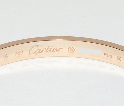 カルティエ K18PG ラブ ブレスレット サイズ16
