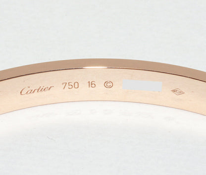 カルティエ K18PG ラブ ブレスレット サイズ16