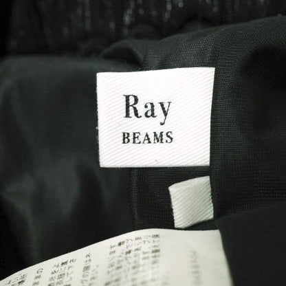 Ray BEAMS ラメ プリーツ パンツ ブラック