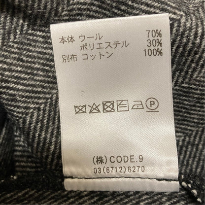 アウラアイラ ヘリンボーンウールシャツワンピース