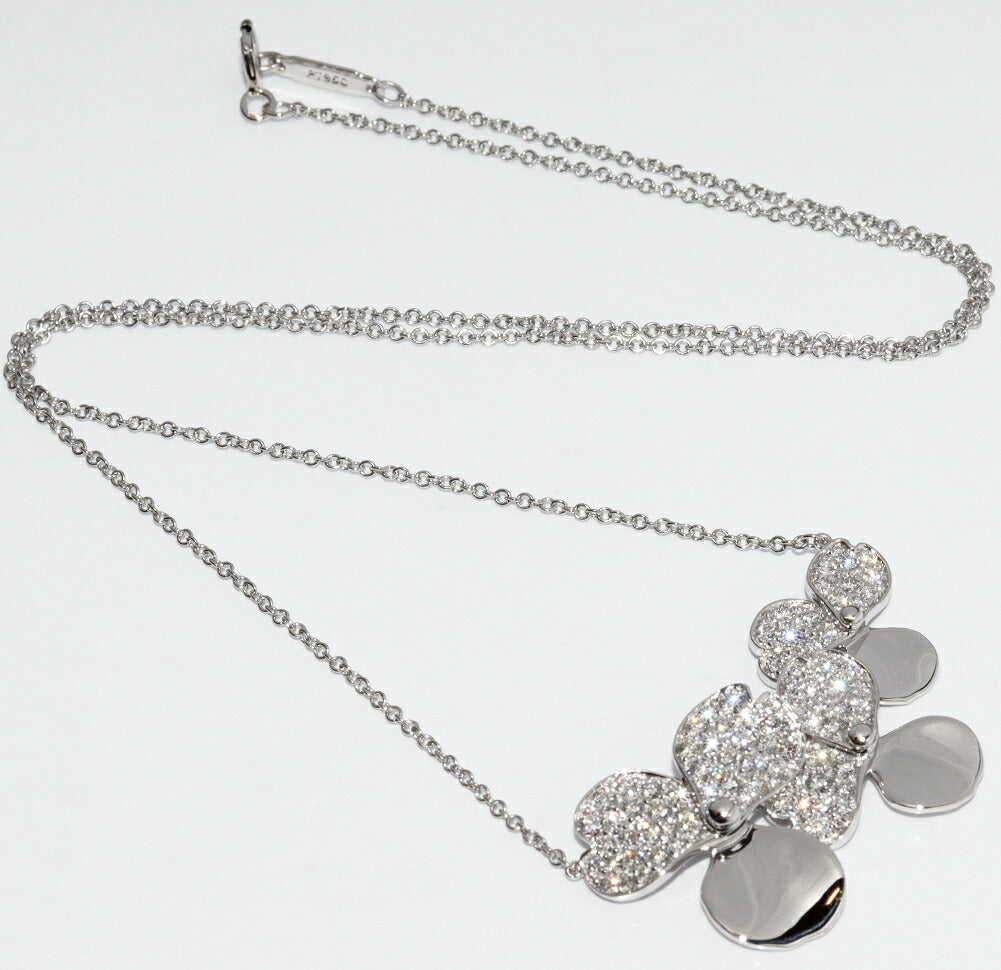 ティファニー Pt950 ペーパーフラワー クラスターネックレス