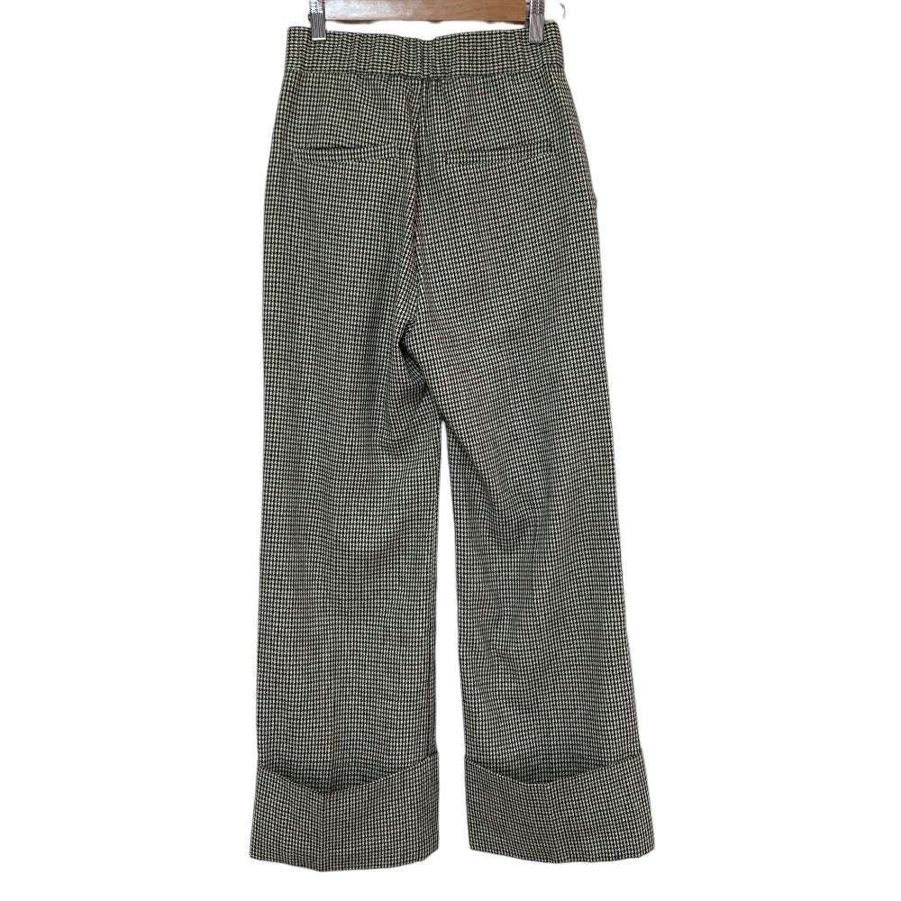 アメリ UND COLOR CHECK ROLL UPワイドパンツ