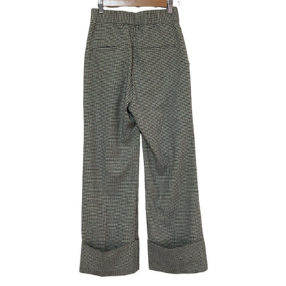 アメリ UND COLOR CHECK ROLL UPワイドパンツ