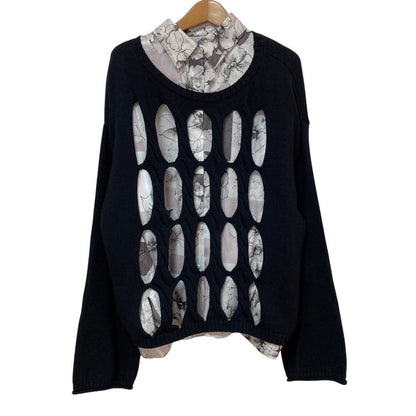 アメリ 2WAY HOLLY SHIRT SET CRACK KNIT トップス