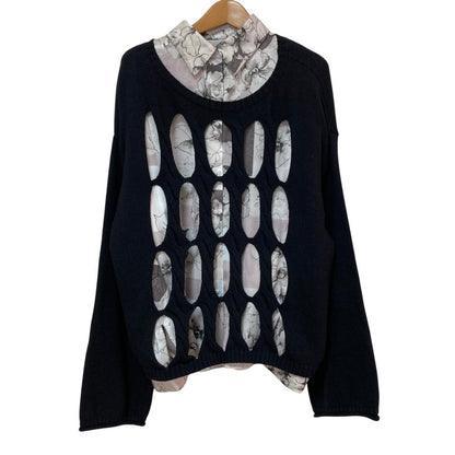 アメリ 2WAY HOLLY SHIRT SET CRACK KNIT トップス