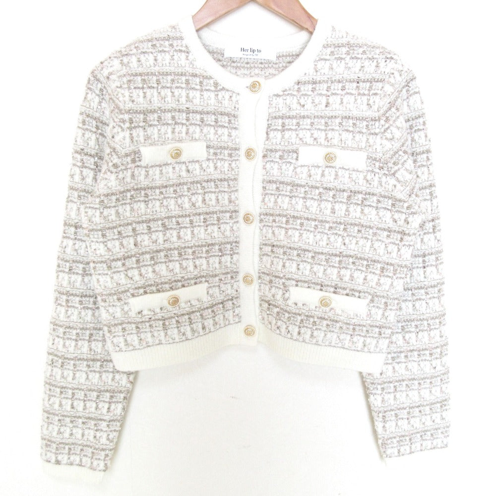 ハーリップトゥ Bristol Tweed Knit カーディガン