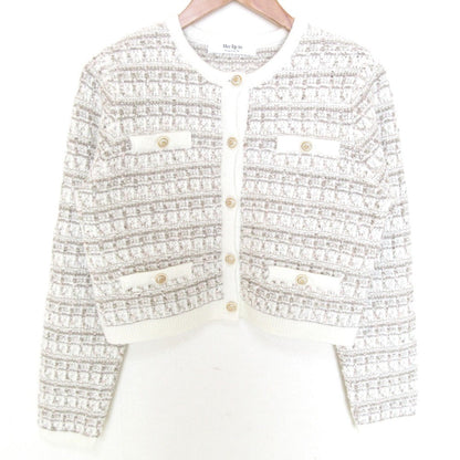 ハーリップトゥ Bristol Tweed Knit カーディガン