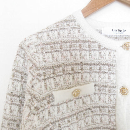 ハーリップトゥ Bristol Tweed Knit カーディガン