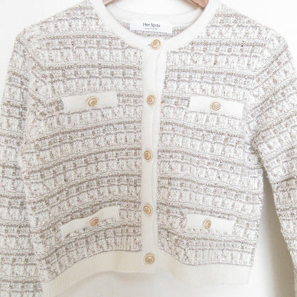 ハーリップトゥ Bristol Tweed Knit カーディガン