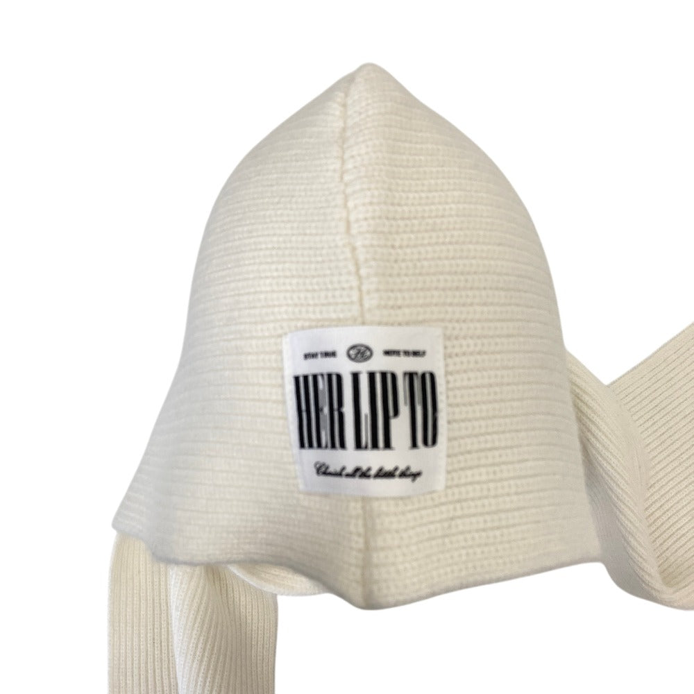 ハーリップトゥ Knit Hooded Stole ニットフード付きストール