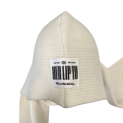 ハーリップトゥ Knit Hooded Stole ニットフード付きストール