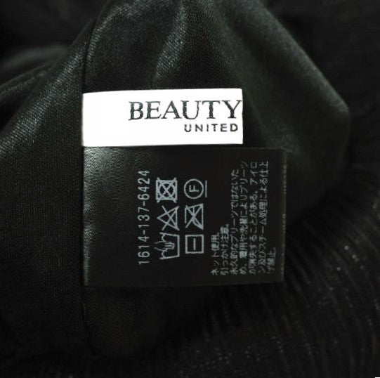 BEAUTY&YOUTH UNITED ARROWS ラメ プリーツ ポリエステル パンツ