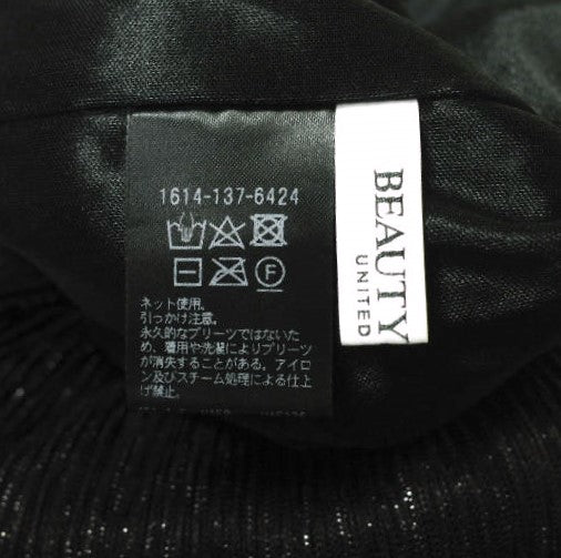 BEAUTY&YOUTH UNITED ARROWS ラメ プリーツ ポリエステル パンツ