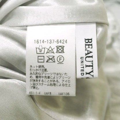 BEAUTY&YOUTH UNITED ARROWS ラメ プリーツ ポリエステル パンツ