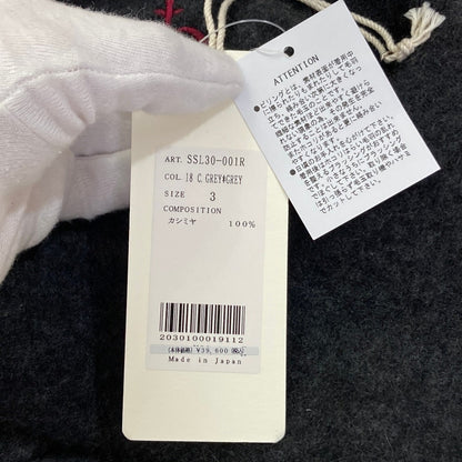 サイドスロープ カシミヤプルオーバーニットセーター