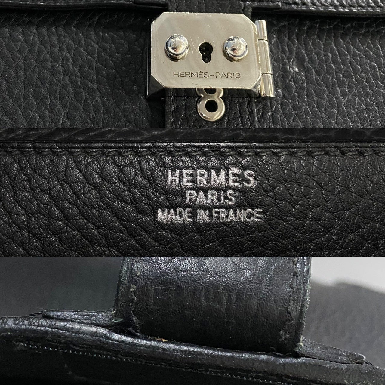 エルメス サックアデペッシュ41 フィヨルド レザー ビジネスバッグ