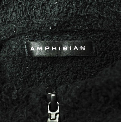 AMPHIBIAN ボア パイル ジップ フーディー ポリエステル ナイロン トップ