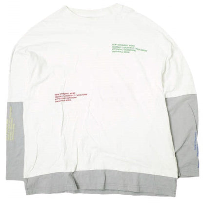 Danke Schon レイヤード ロング スリーブ Tシャツ コットン トップ
