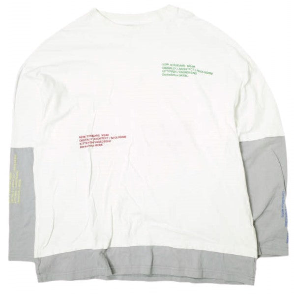 Danke Schon レイヤード ロング スリーブ Tシャツ コットン トップ